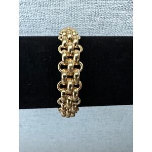 Multi Linked 18K Gold Plated Stainless Steel Bracelet